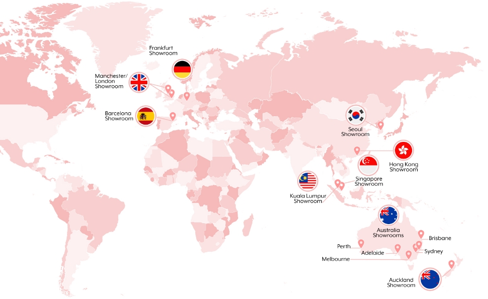 Global ShowRooms Map